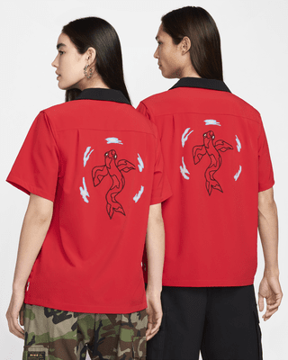 タグ付き　新品未使用　USA ナイキ　SB 　ショートスリーブ　ボタンアップ U+NK+SB+BOWLER+SSBTNUP+O+JPN.png